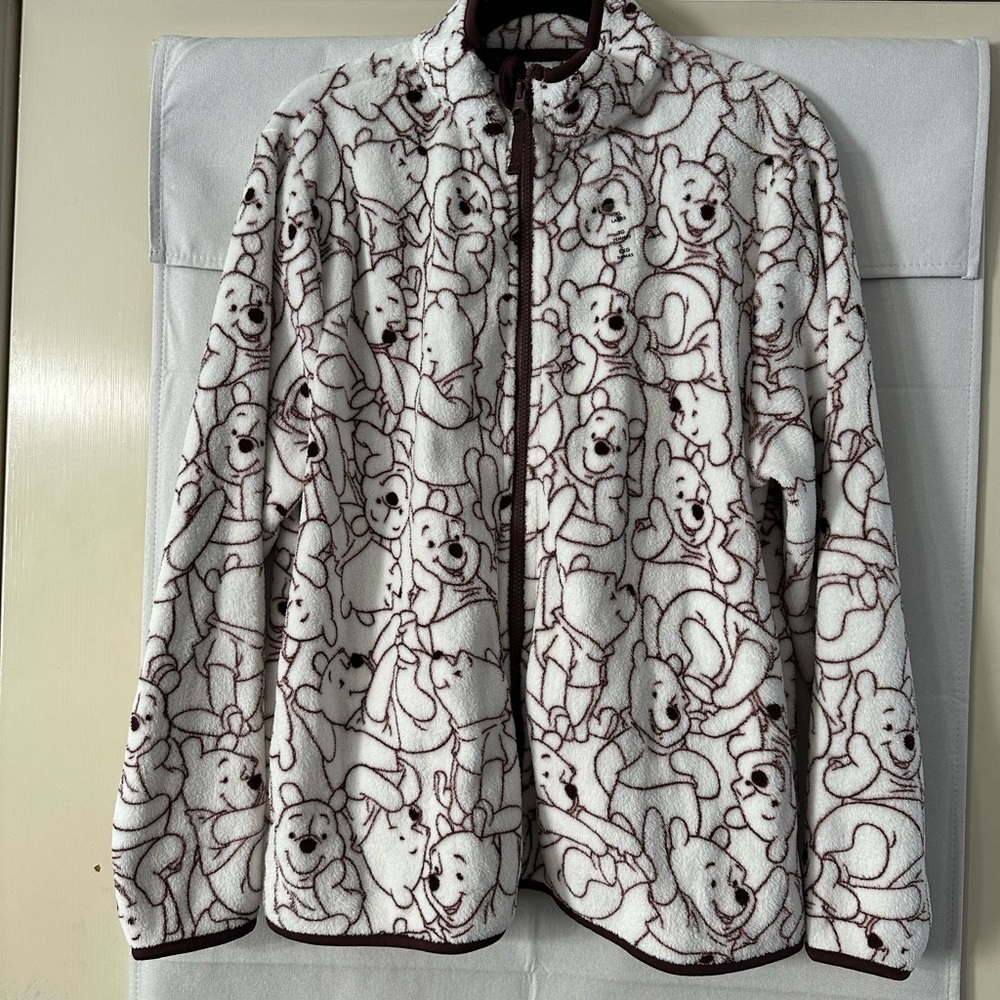 Disney Winnie The Pooh Cream and Brown Fleece Jacket